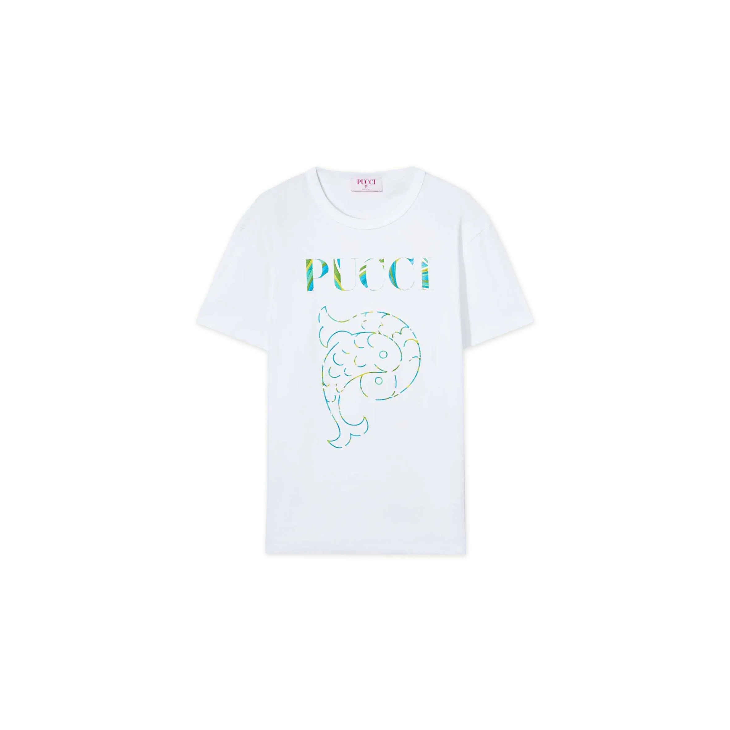 PUCCI LOGO-PRINT T-SHIRT 4HTP754H983100